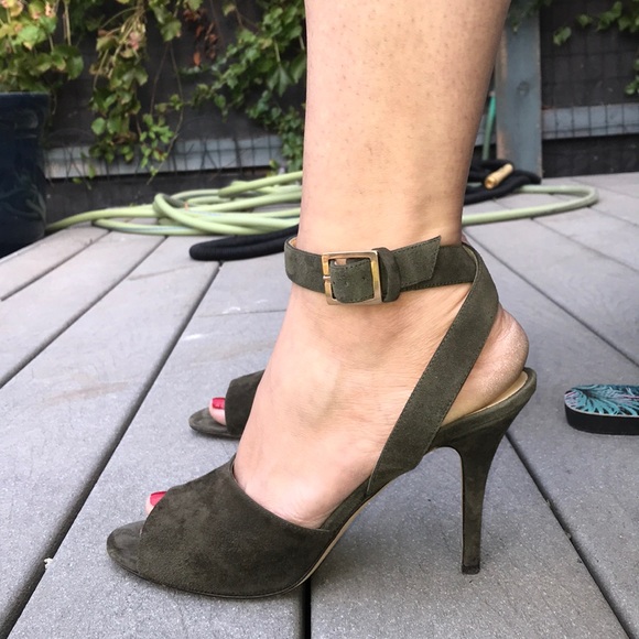Kate Spade Suede Open Toe Ankle Wrap heels - Picture 6 of 8